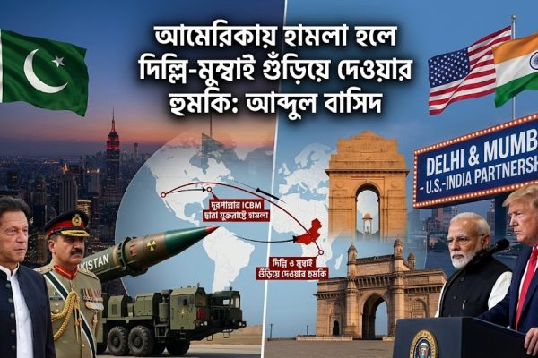 আমেরিকায় হামলা হলে দিল্লি-মুম্বাই গুঁড়িয়ে দেওয়ার হুমকি পাকিস্তানের সাবেক কূটনীতিকের